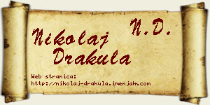 Nikolaj Drakula vizit kartica